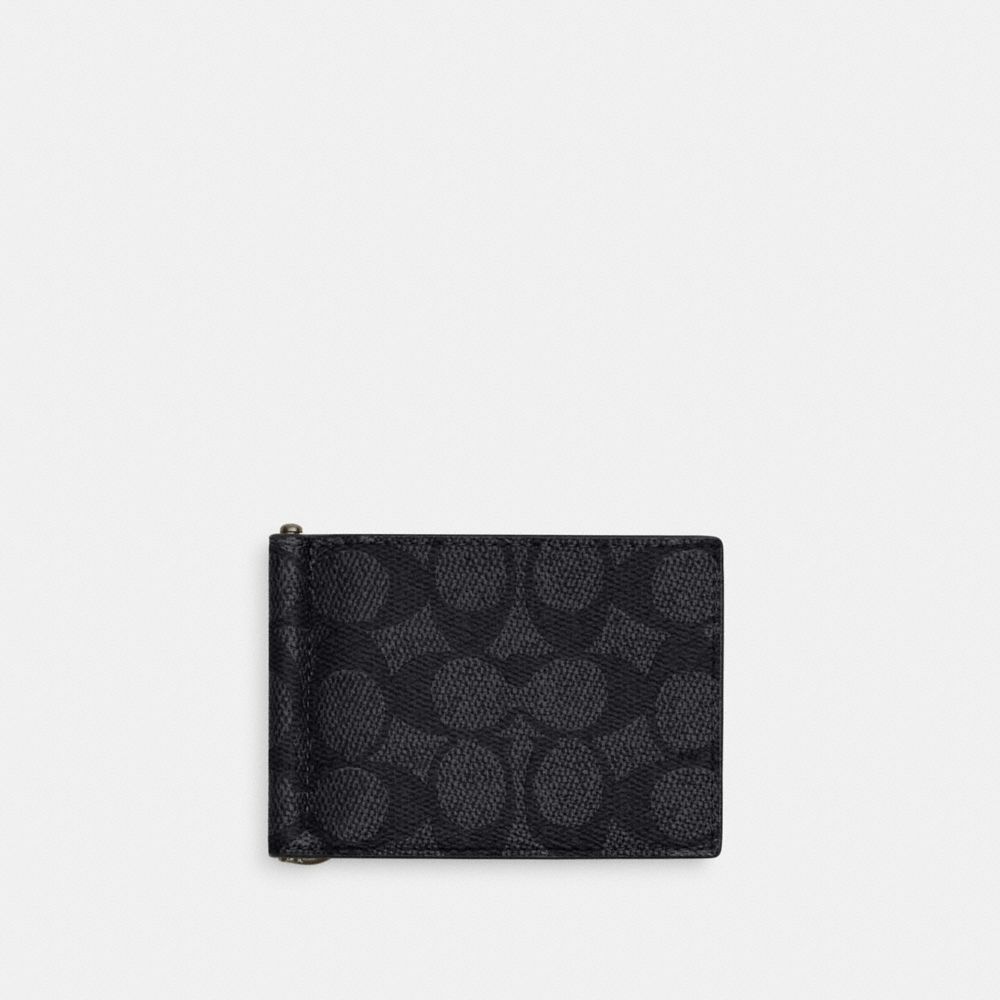Coach Signature Canvas Cüzdanı Pul Klipli Billfold