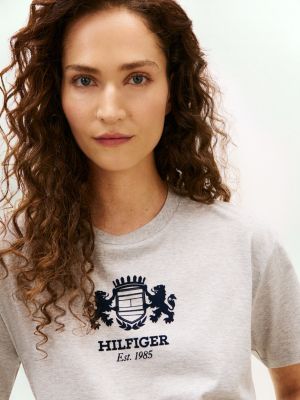 Tommy Hilfiger Hilfiger Crest Logo Köynək, Boz Heather