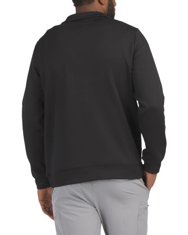 SPYDER Ağır Bonded Polar Fleece Çeyrek Zip Huddi