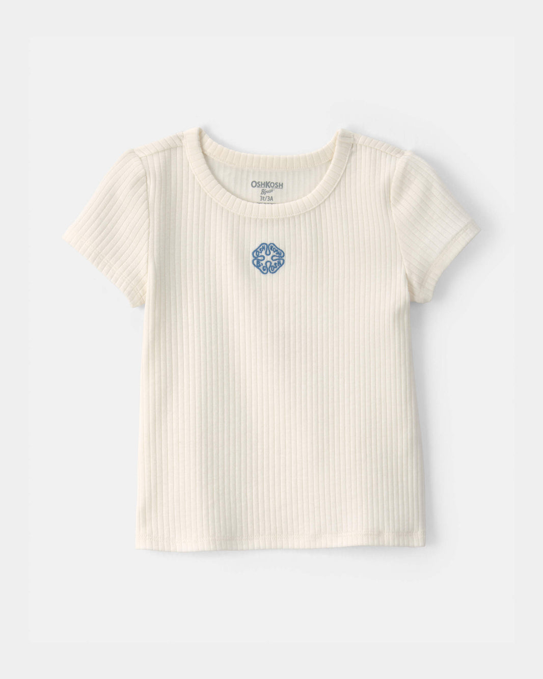 Carter's Toddler Girl 'OshKosh B'Gosh' Yonca Nakışlı Ribli Bluzka - Fil Dişi