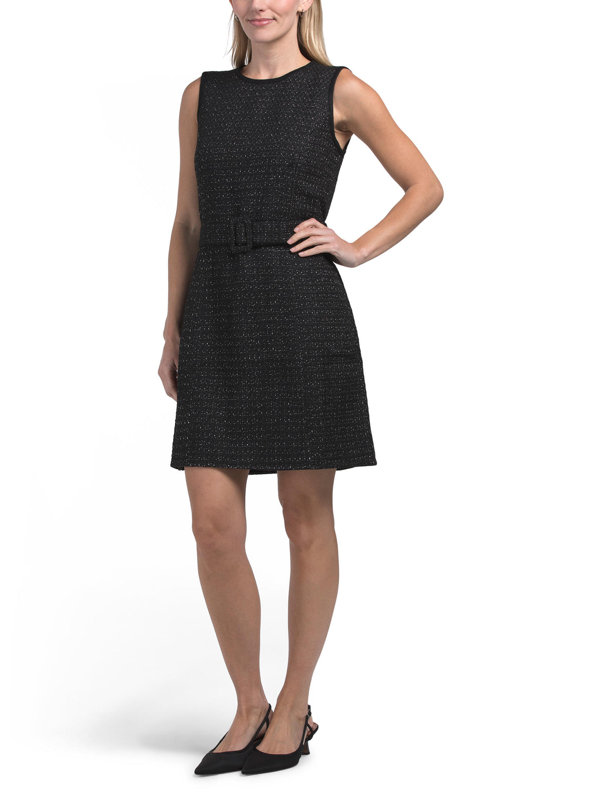DRAPER JAMES Sadie Tweed Belted Mini Shift Geyim