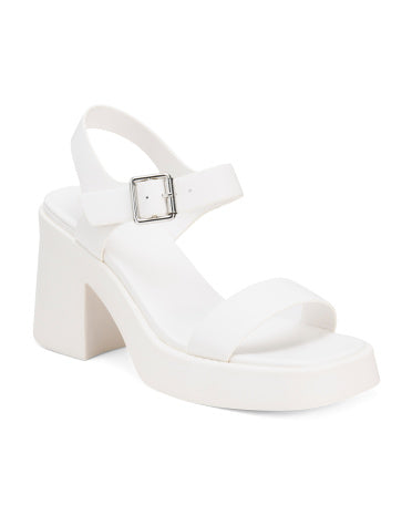 STEVE MADDEN Leather Kaylor Platformalı Topuqlu Sandal