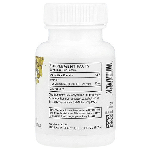 Thorne D 1000 90 Kapsul 25 Mcg Hər Kapsulda
