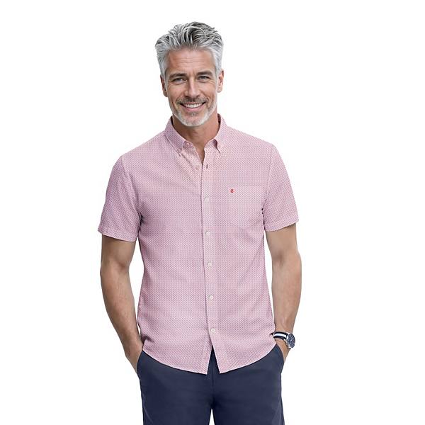 IZOD Breeze Kişi Qısa Kollu Düymə Köynəyi