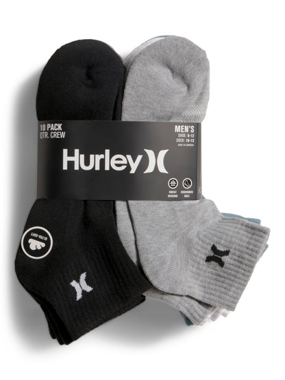 HURLEY 10pk Klassik Quarter İdman Çorapları