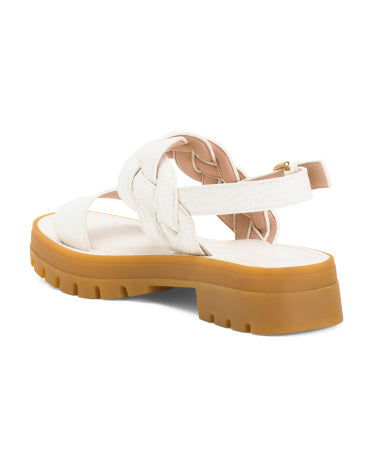 COLE HAAN Leather Cressida Lug Sandal