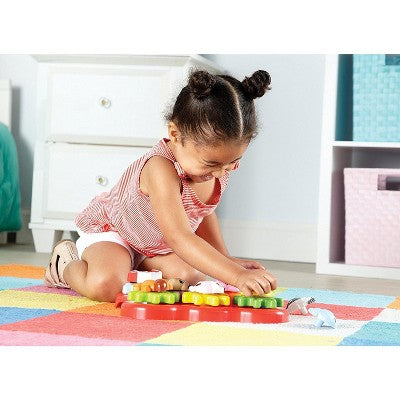 Learning Resources Barnyard Friends Build & Spin - Balaca Uşaq Hissiyyat Oyuncaqları, 2+ Yaş