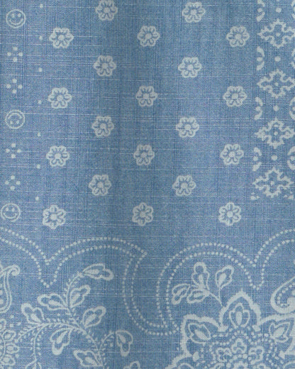 OshKosh B'gosh Oğlan Bandana Cambrik Qısa Kollu Polo Köynəyi - Mavi