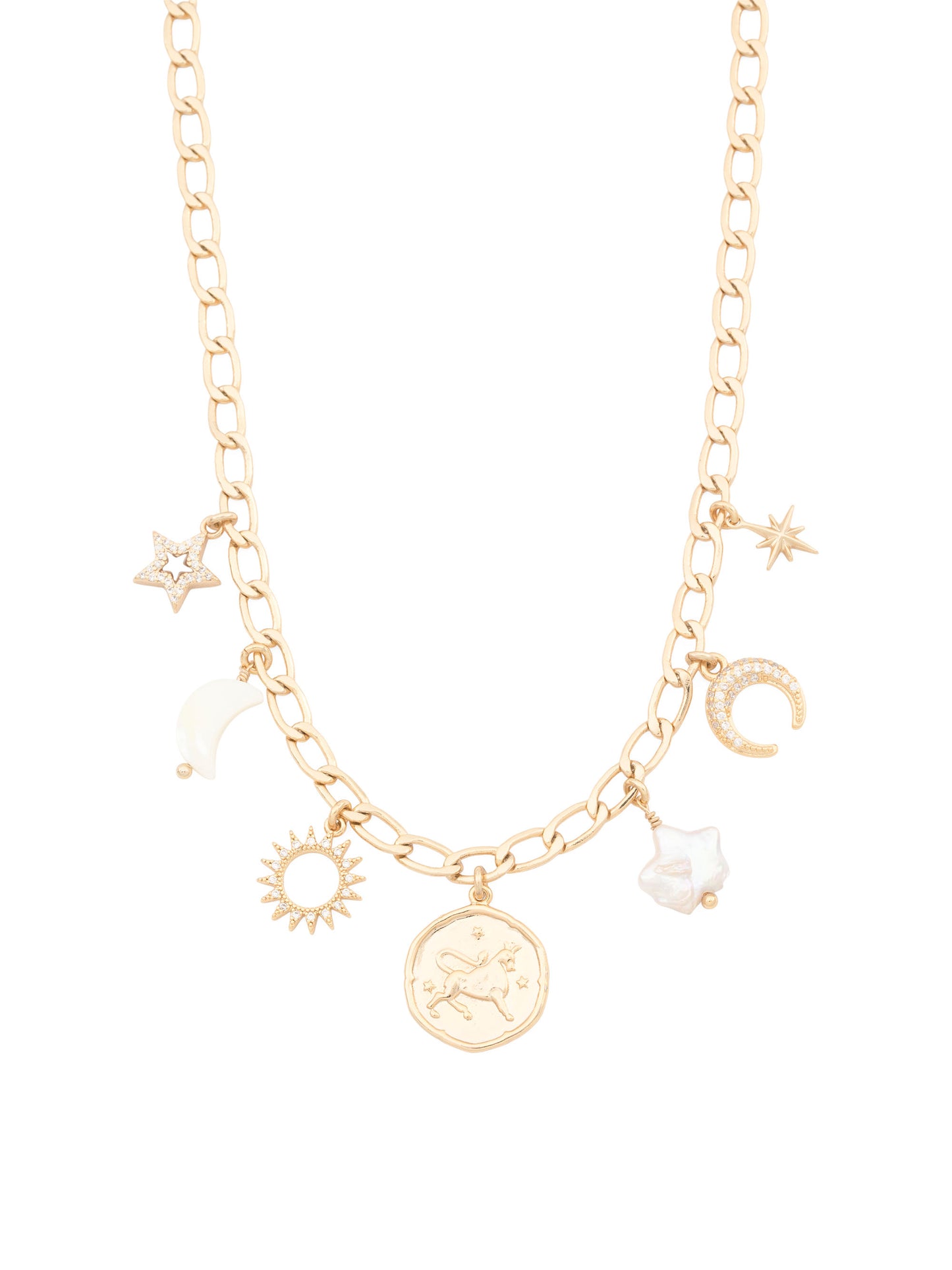 LUNA NORTE Taurus Charm Necklace