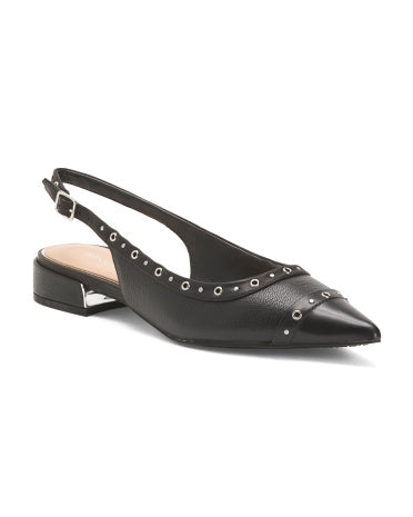 DONALD PLINER Leather Lavina Slingback Topuqlu Ayaqqabı