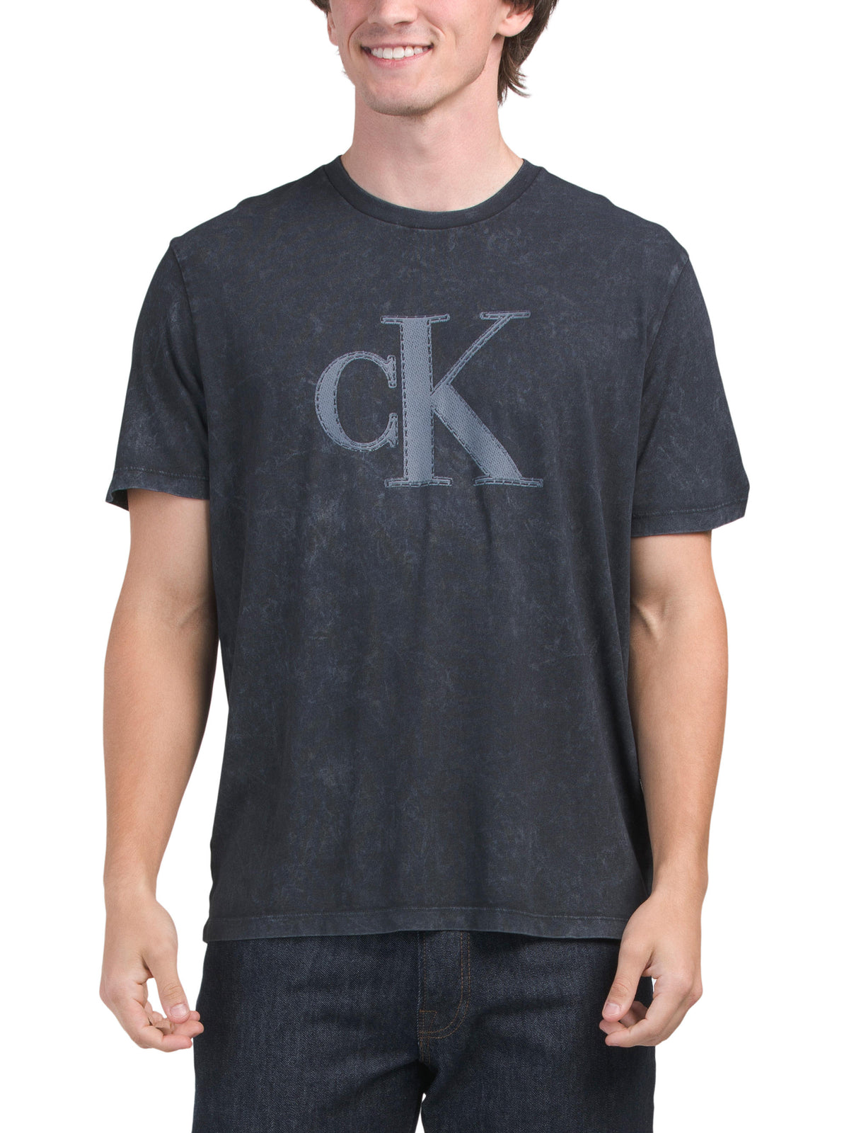 Qısa Tərəvəzli 30s Turşu Böyük Monogram Qrafik Köynək