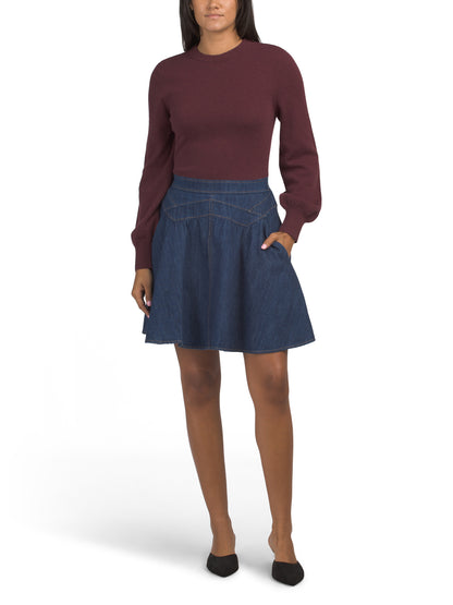 SHOSHANNA Wool Blend Matilda Twofer Mini Geyim