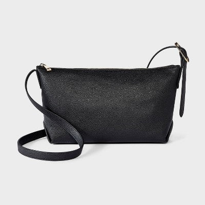 A New Day Slouchy Elongated Buckle Strap Çapraz Çanta Qara