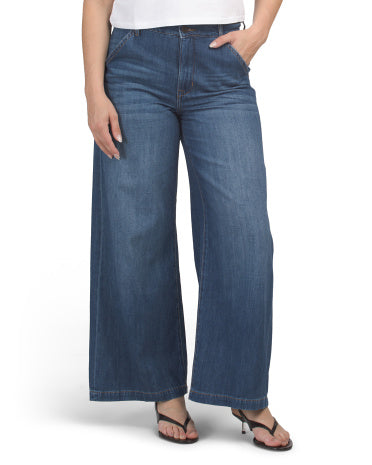 Nori Geniş Paça Denim Şalvar