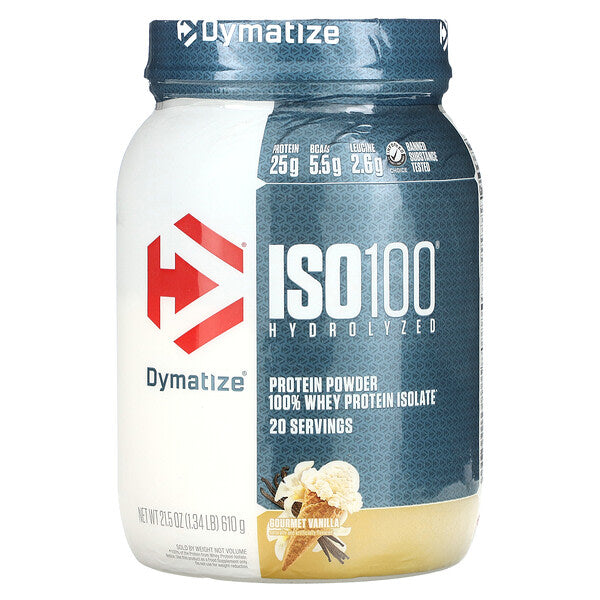 Dymatize ISO100 Hidrolizləşdirilmiş 100% Peyin Protein İzolyanı Gurme Vanil 610 G