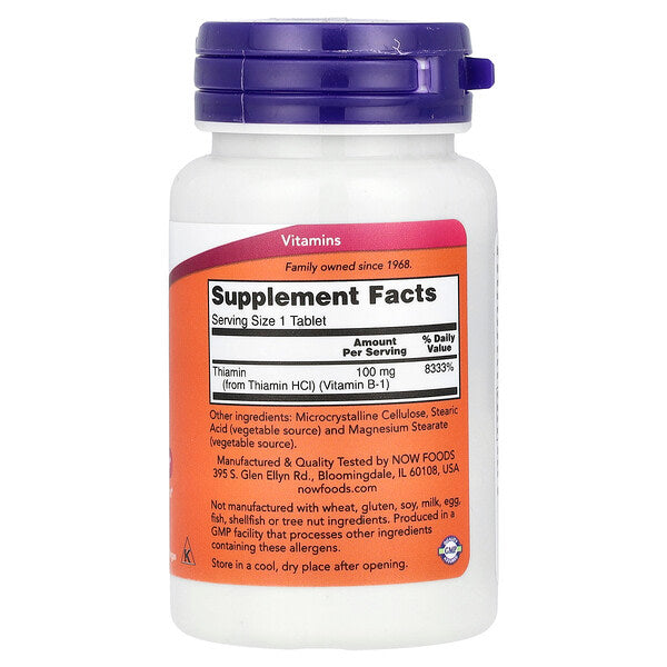 Now Foods B1 100mg 100 Tablet