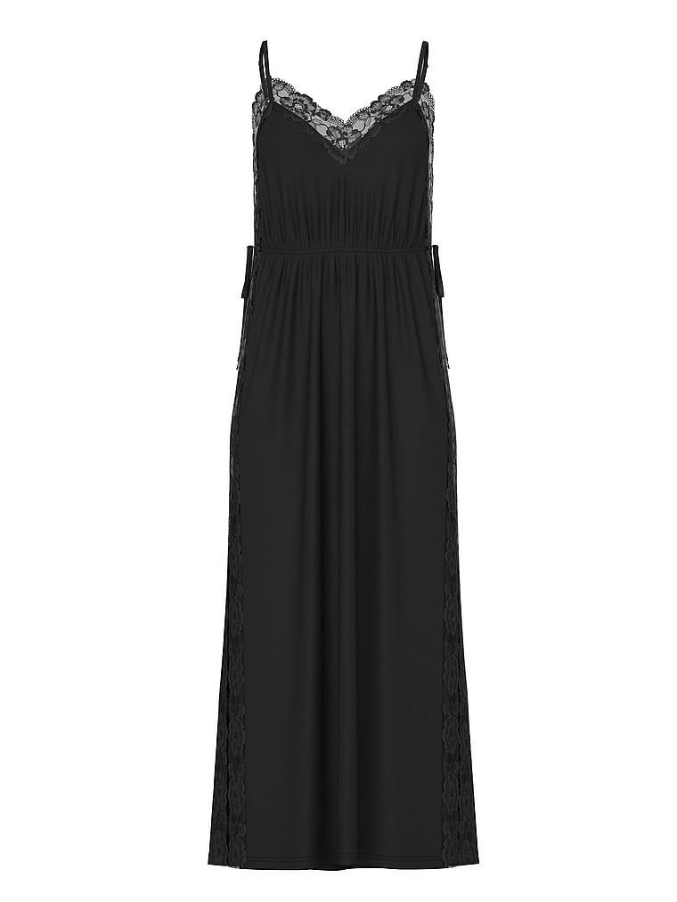 Victoria's Secret SoSoft™ Modal Ribbed Lace-Trim Uzun Slip Geyimi
