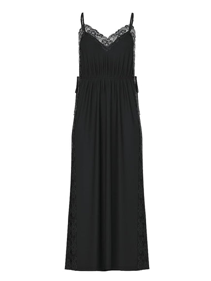 Victoria's Secret SoSoft™ Modal Ribbed Lace-Trim Uzun Slip Geyimi