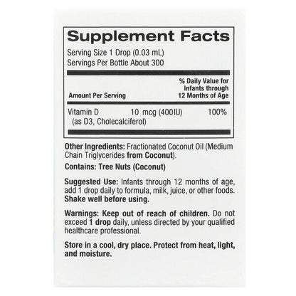 California Gold Nutrition Uşaq Vitamin D3 Damcıları 10 Mcg 400 Iu 10 Ml