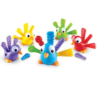 Learning Resources Fine Motor Peacock Pals - Toddler Montessori Oyuncakları, 18 Ay və Yuxarı
