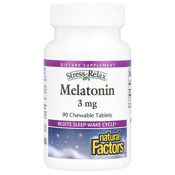 Natural Factors Stress Relax Melatonin 3 Mg 90 Çiğnənən Tablet