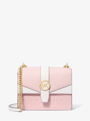 Michael Kors Greenwich Kiçik Rəngli Blok İmza Logosu Çapraz Çanta