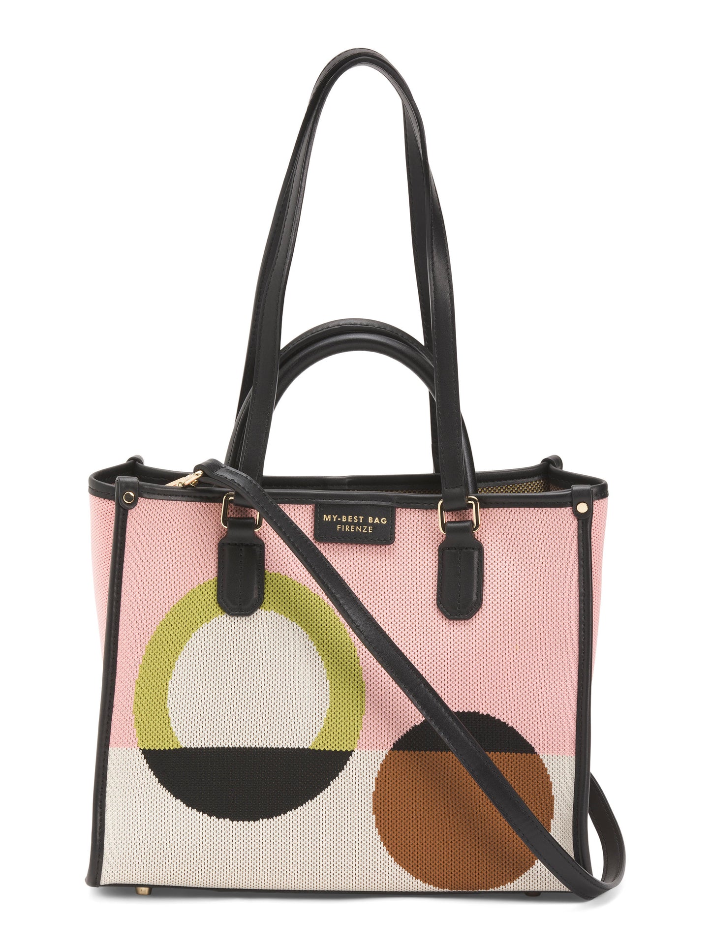MY BEST BAG Made In Italy Dairələr Orta Toxumlu İki Tutqaclu Çanta