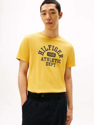 Tommy Hilfiger Hilfiger 1985 Atletik Loqo T-Shirt, Şəhər Sarısı YoxYox