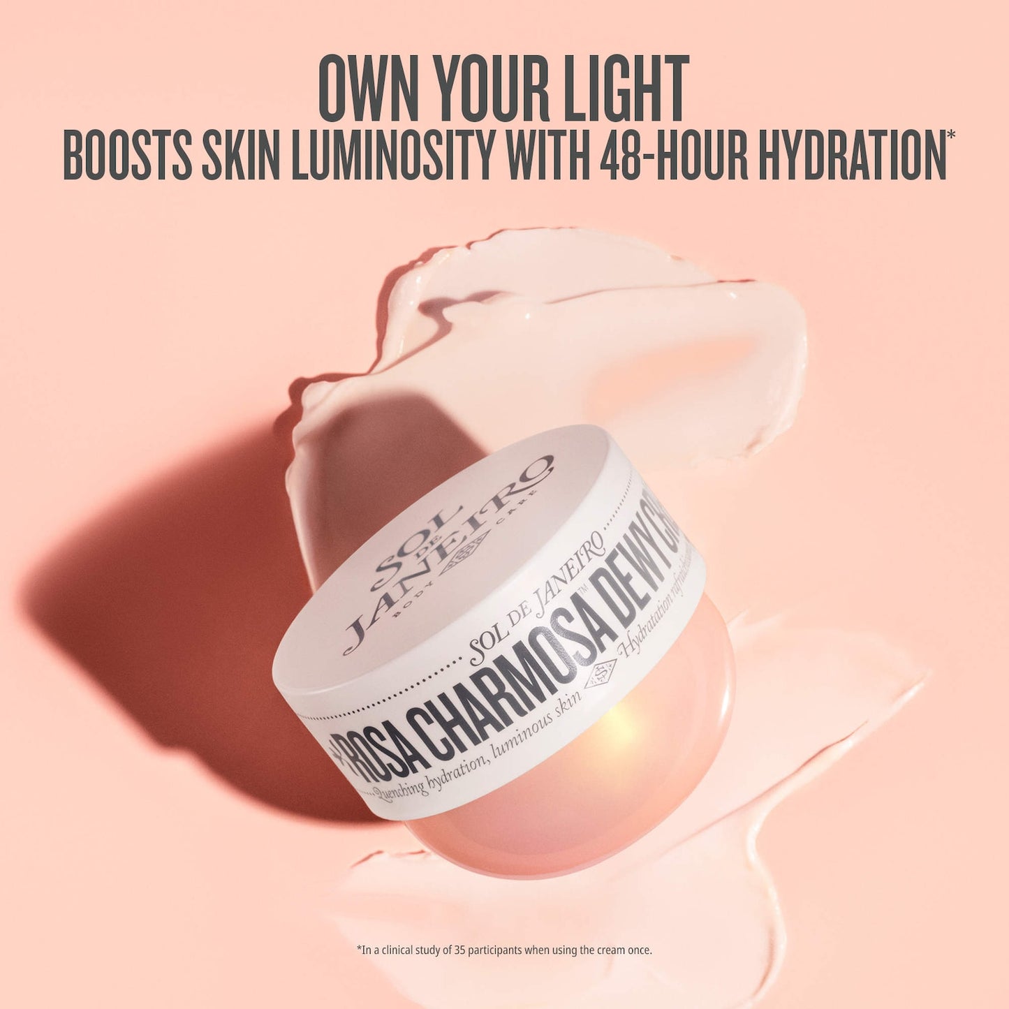 Sol de Janeiro Rosa Charmosa™ Şəffaf Bədən Kremi Qülaç Suyu və Kristal Peptidlərlə