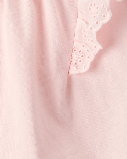 OshKosh B'gosh Qız Uşaq Göz Dəliyi Tərəvətli Köynəyi - Çəhrayı
