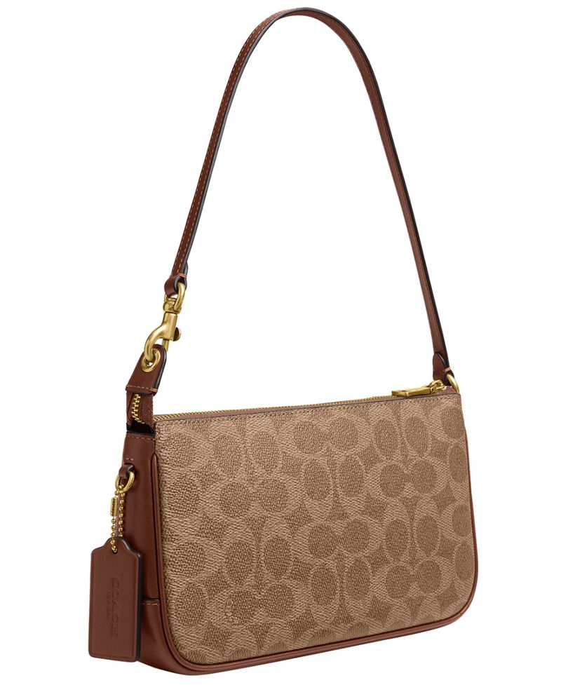 COACH Plaza Kiçik Signature Kanvas Nazik Çiyin Çantası