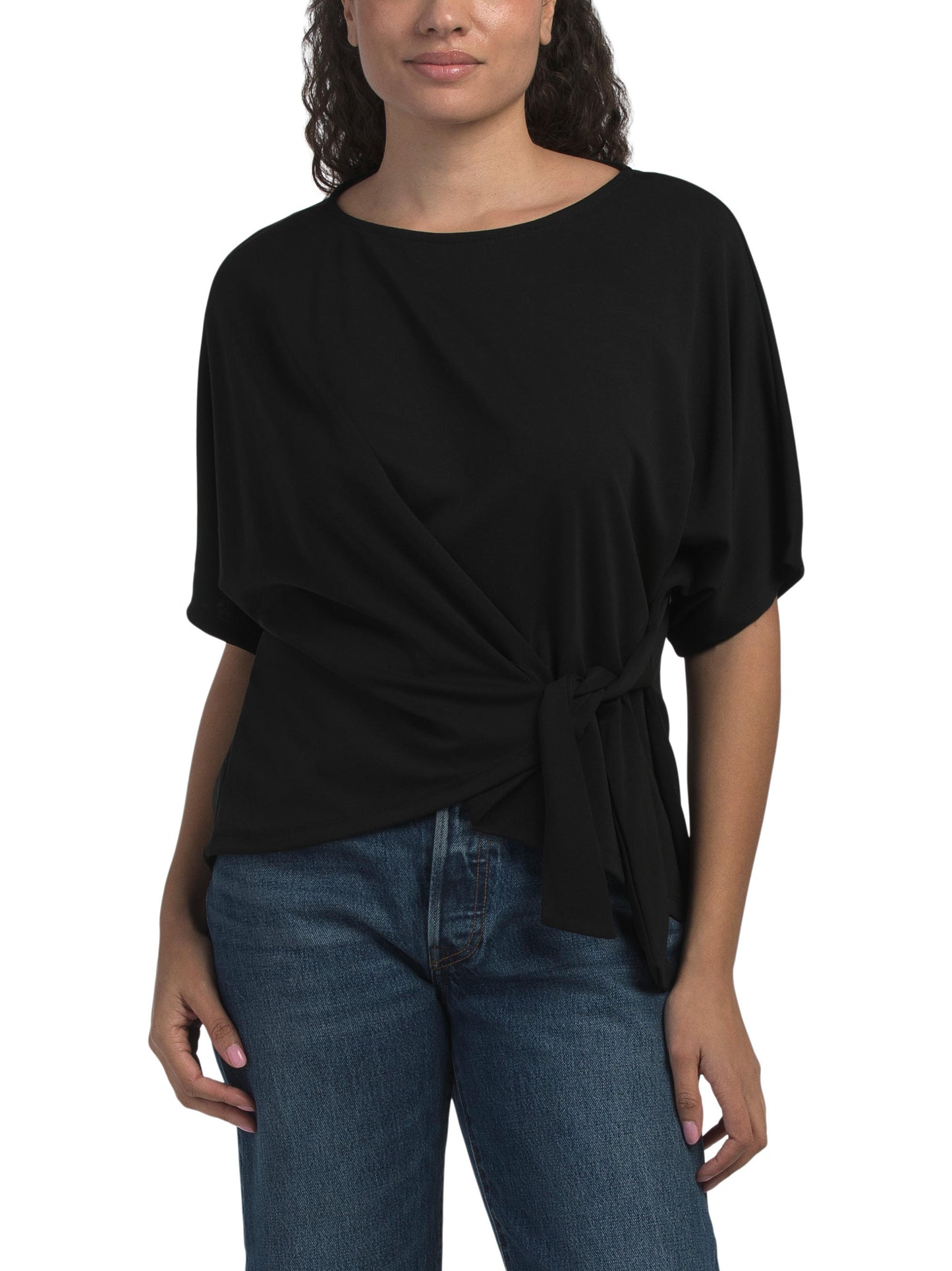 CG STUDIO Luxe Wrap Tie Tee