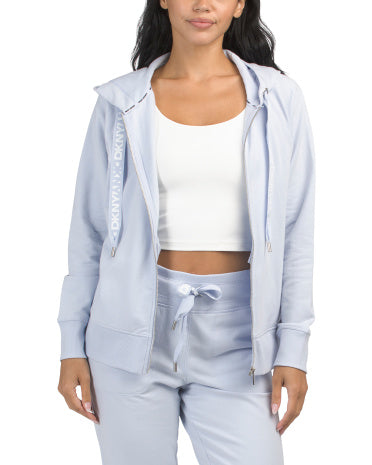 DKNY SPORT Fermuarlı Huddi İki Tonlu Logo Bağlaması ilə