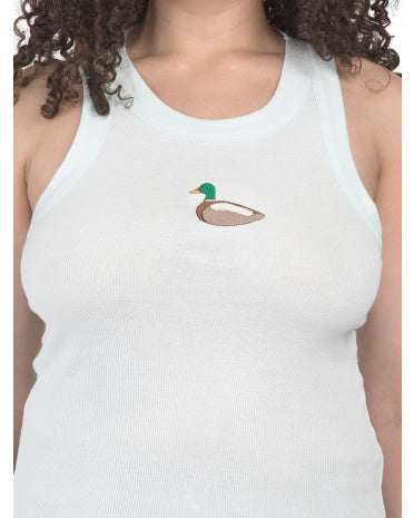 PACIFIC &amp; CO Mallard Embroidered Tank Top