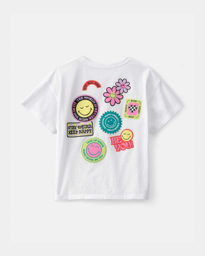 Carter's Qız SmileyWorld® Qrafik Köynəyi - Ağ