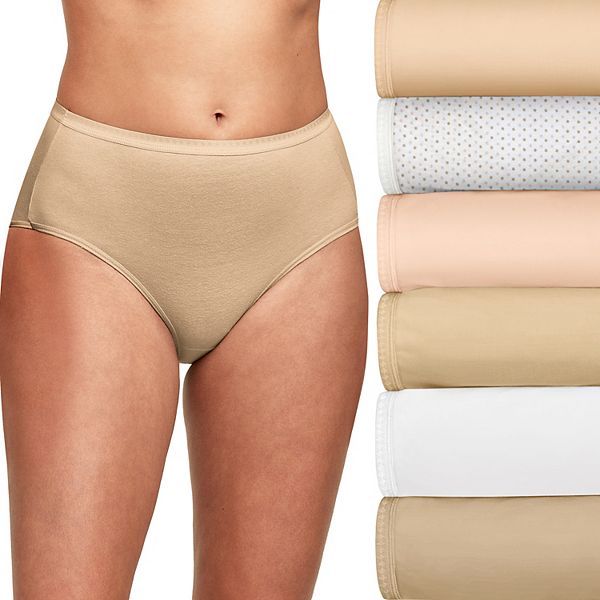 Hanes Ultimate 6-Pack Nəfəs Alan Pambıq Briefs Döşəmə