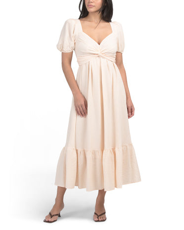 ASTR Twist Bust Tie Back Maxi Geyim