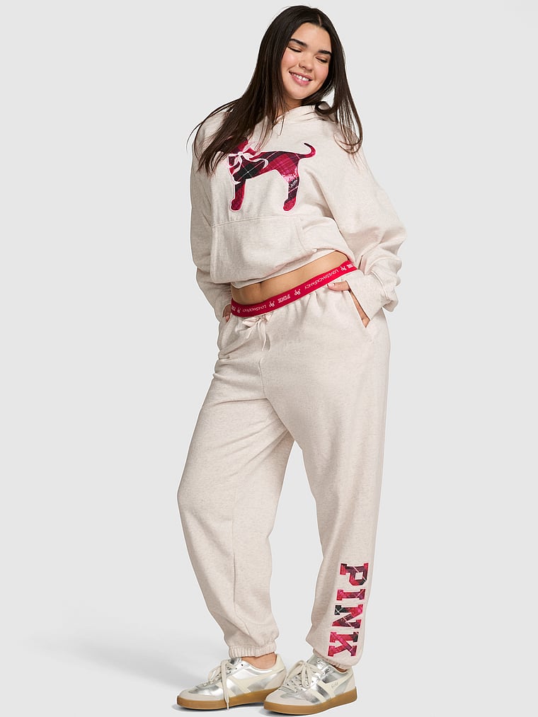 PINK x LoveShackFancy Joqger Dəndən Şalvarı