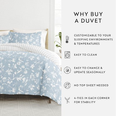 Becky Cameron Soft Farmhouse Florals Premium 3PC Yataq Dəsti, Ultra Yumşaq