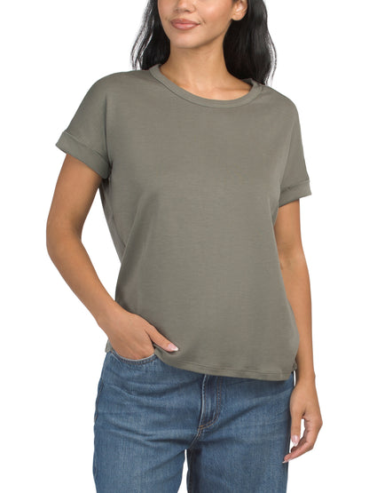 NEW YORK &amp; COMPANY Crew Neck Dolman Qısa Kollu Bluzka