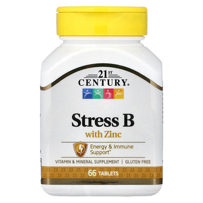 21st Century Stress B Qələbə B Vitamini Sink 66 Tablet