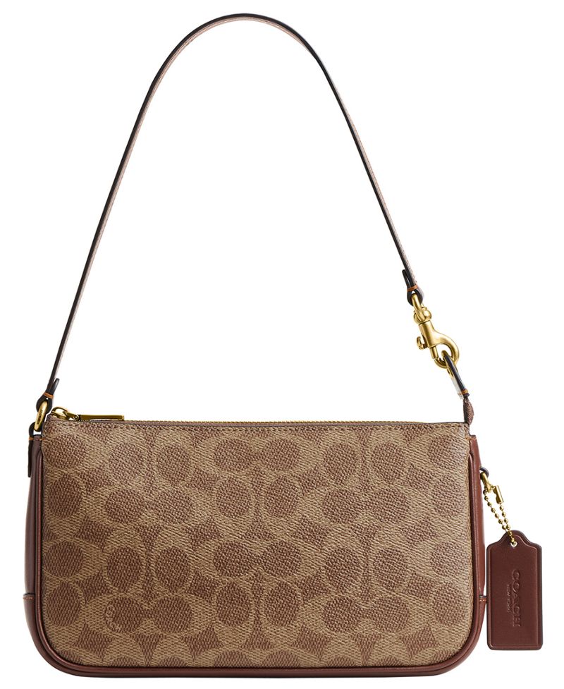 COACH Plaza Kiçik Signature Kanvas Nazik Çiyin Çantası