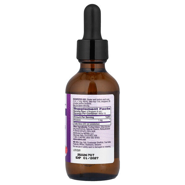 Natrol Liquid Melatonin Giləmeyvə 1 Mg 2 Fl Oz 60 Ml