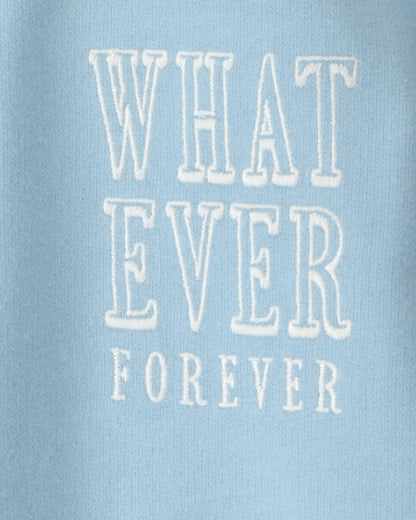 Carter's Qız Uşaqları 'Whatever Forever' Fransız Terisi Pullover Huddi - Mavi
