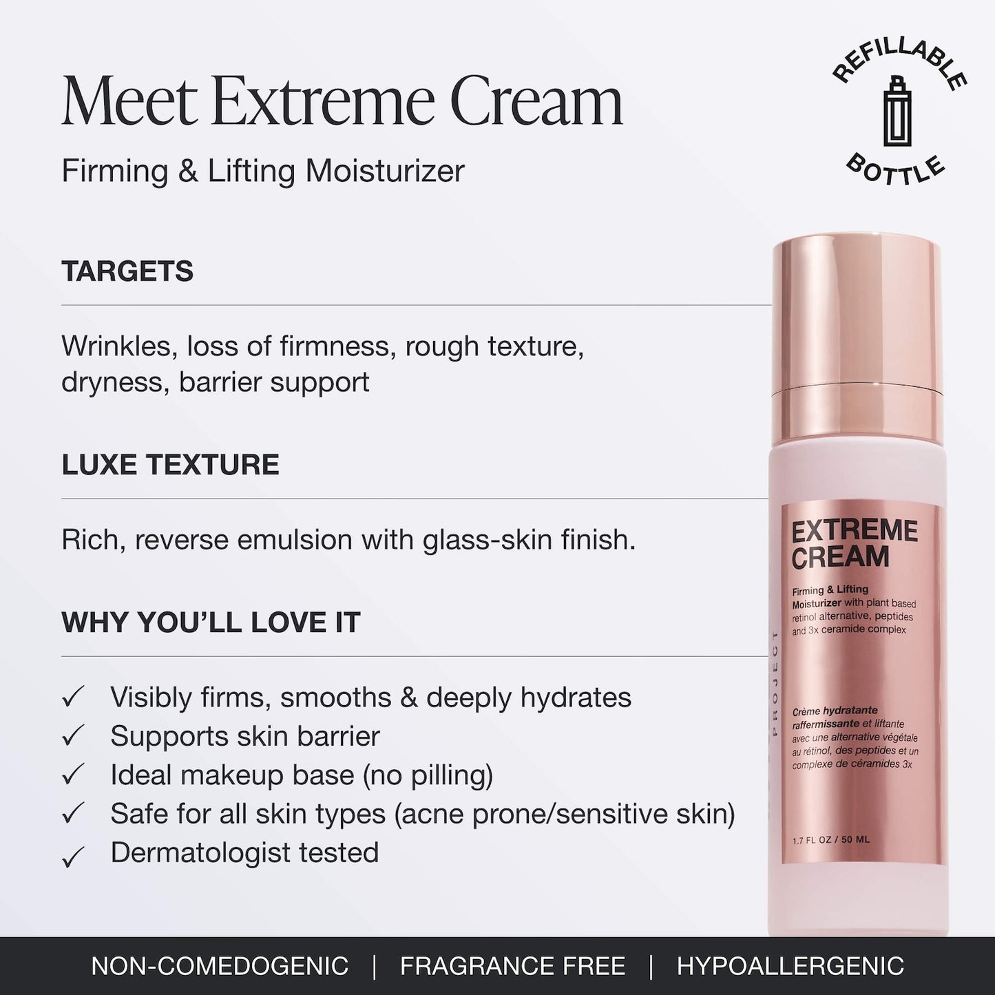 INNBEAUTY PROJECT Extreme Cream Anti-Aging, Firming & Lifting Yeniləyən Nəmləndirici Krem