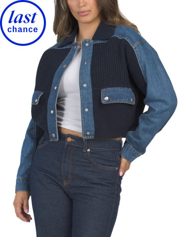 BLANK NYC Denim Və Kazak Kardiqan