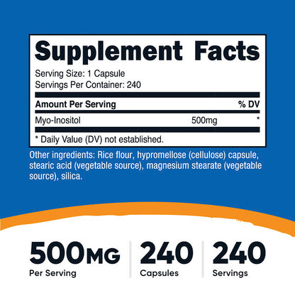 Nutricost Inositol 500 Mq 240 Kapsul