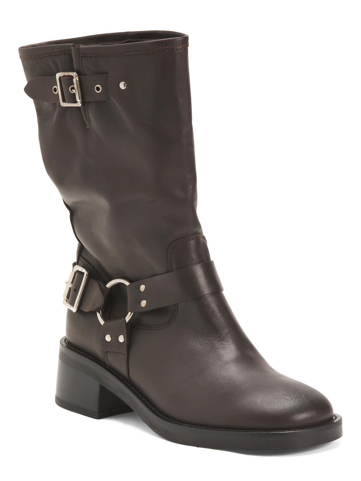 CHARLES DAVID Made In Italy Dəri Micki Moto Çəkmələri