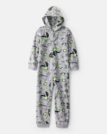 Carter's Oğlan Timsah Fleece Rahat Oturan Bir Parça Pijama