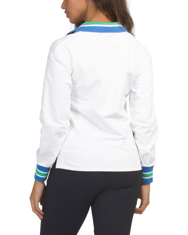 ADDISON BAY Luxe Terry Easy Rugby Top